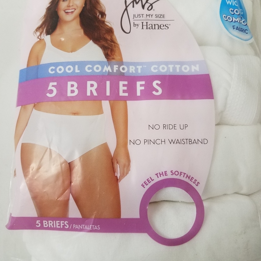 Hanes Cool Comfort Briefs 5 Pack New White Size 12 - Picture 4 of 8